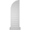 Ekena Millwork Quarter Round Top Right Surface Mount PVC Gable Vent w/ 2"W x 2"P Brickmould Sill Frame, 12"W x 40"H GVPQR12X4003SF - alternate 3